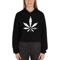 Beantown City Pot Leaf Crop Hoodie